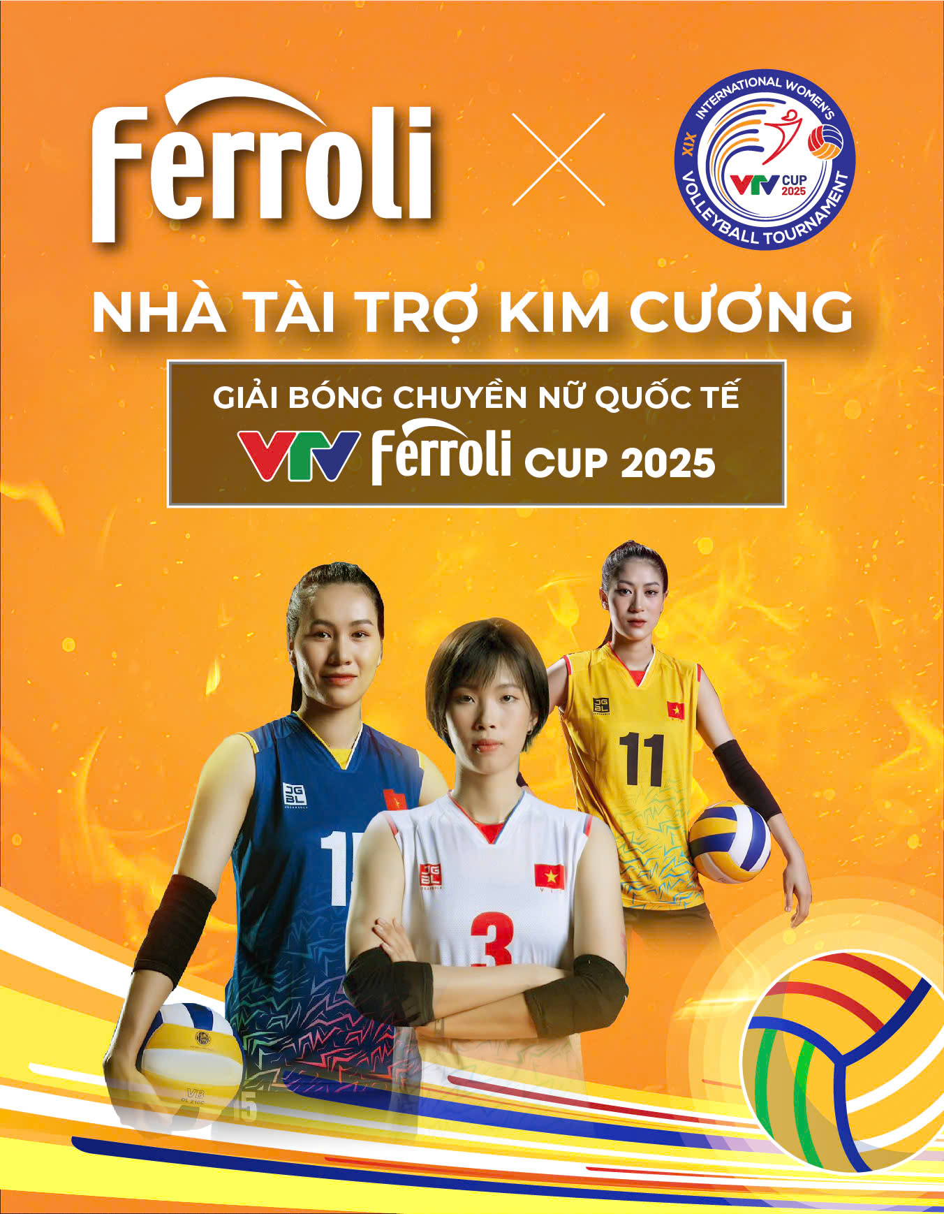 Ferroli nhà tài trợ kim cương VTV Ferroli Cup 2025