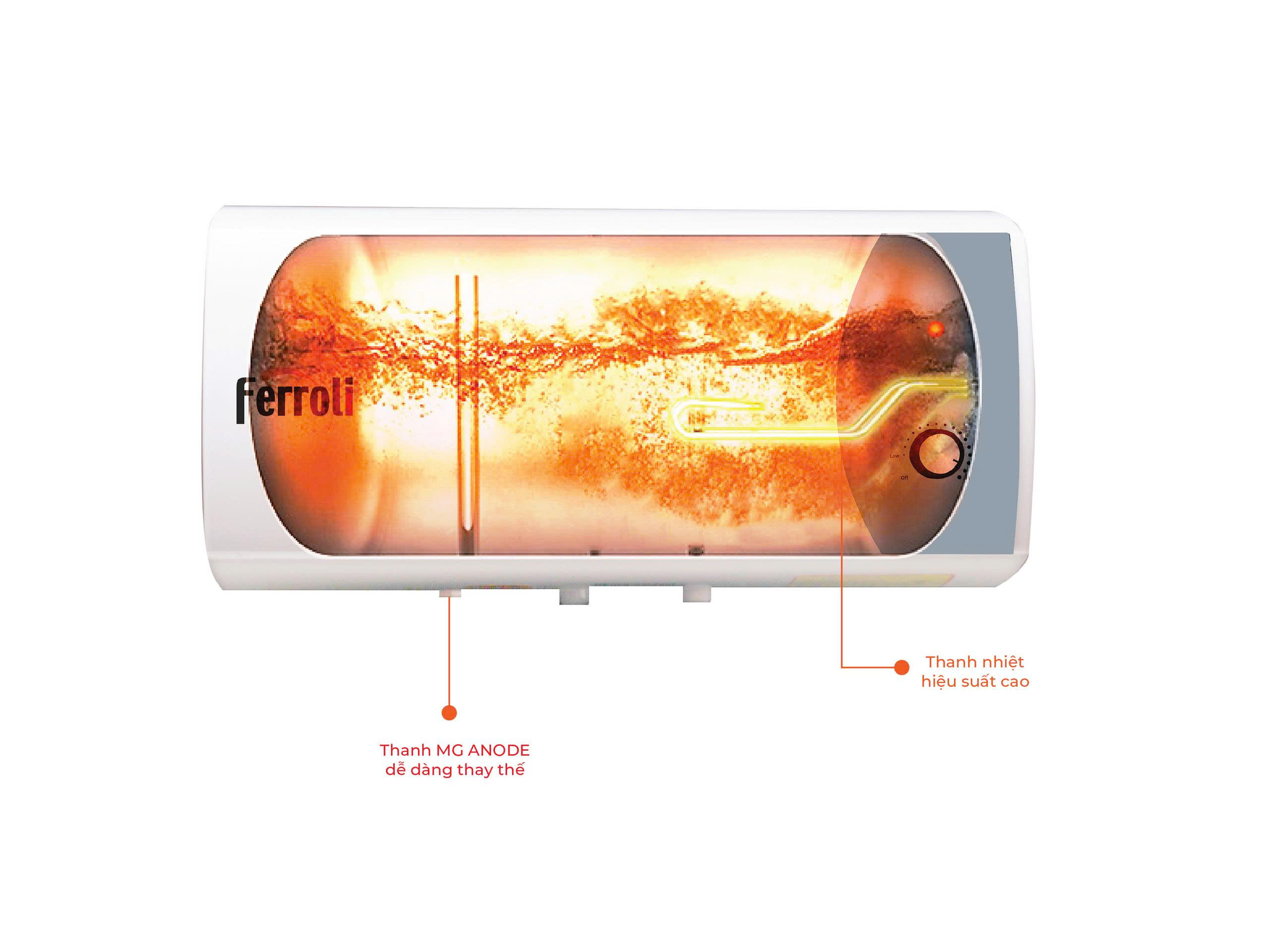 Bình nước nóng Ferroli Trevi Ag+ Bình nước nóng Ferroli Trevi Ag+