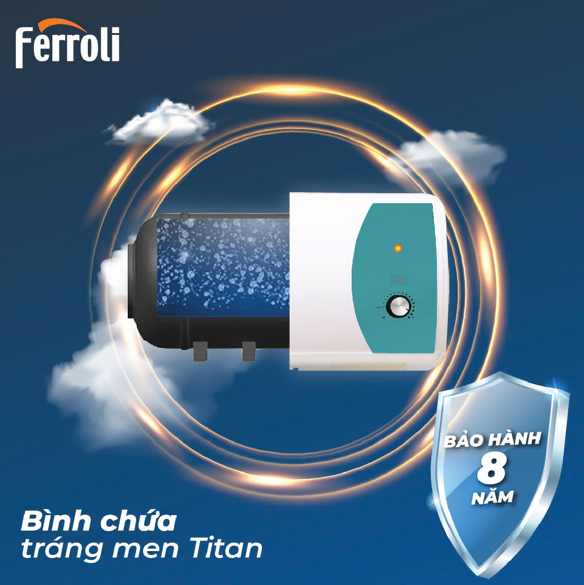 Bình nước nóng Ferroli Trevi Ag+ Bình nước nóng Ferroli Trevi Ag+