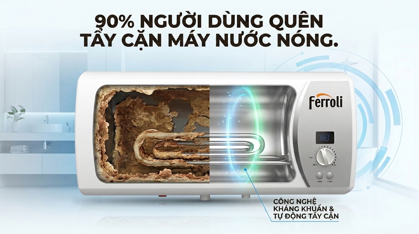 Sục rửa bình nước nóng định kỳ